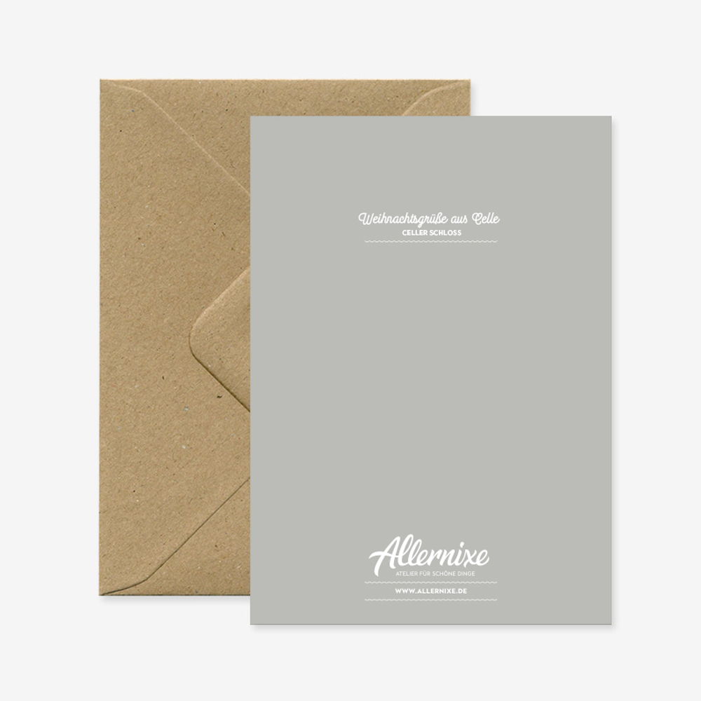 Celle Weihnachtskarte - Frohe Weihnachten Schloss - Allernixe – Bild 1
