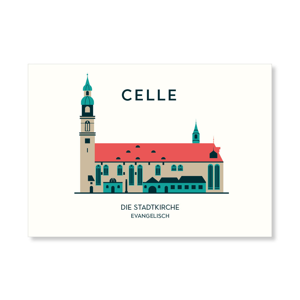 Celle Postkarte - Stadtkirche - Allernixe