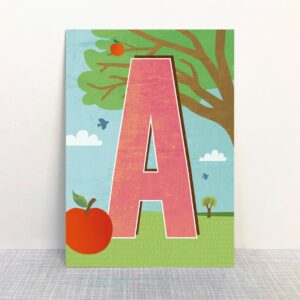 A - Buchstaben Postkarte - MONIMARI