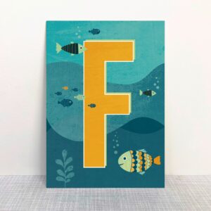 F - Buchstaben Postkarte - MONIMARI