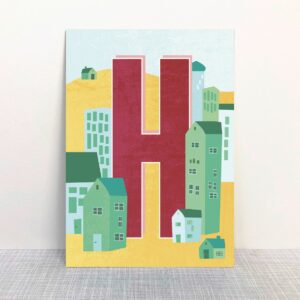 H - Buchstaben Postkarte - MONIMARI