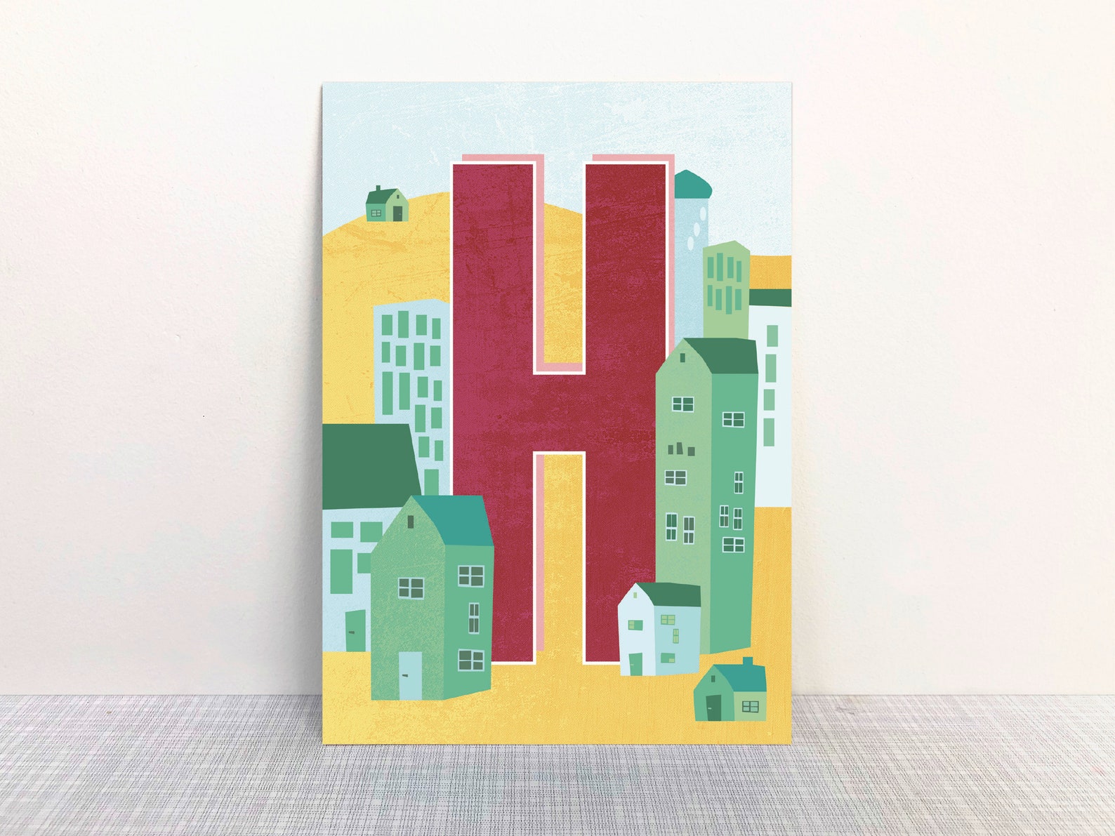 H - Buchstaben Postkarte - MONIMARI