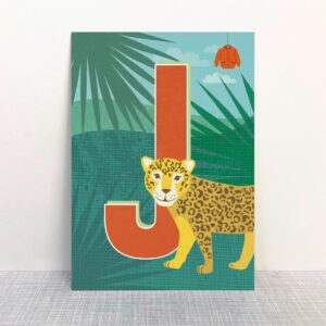 J - Buchstaben Postkarte - MONIMARI