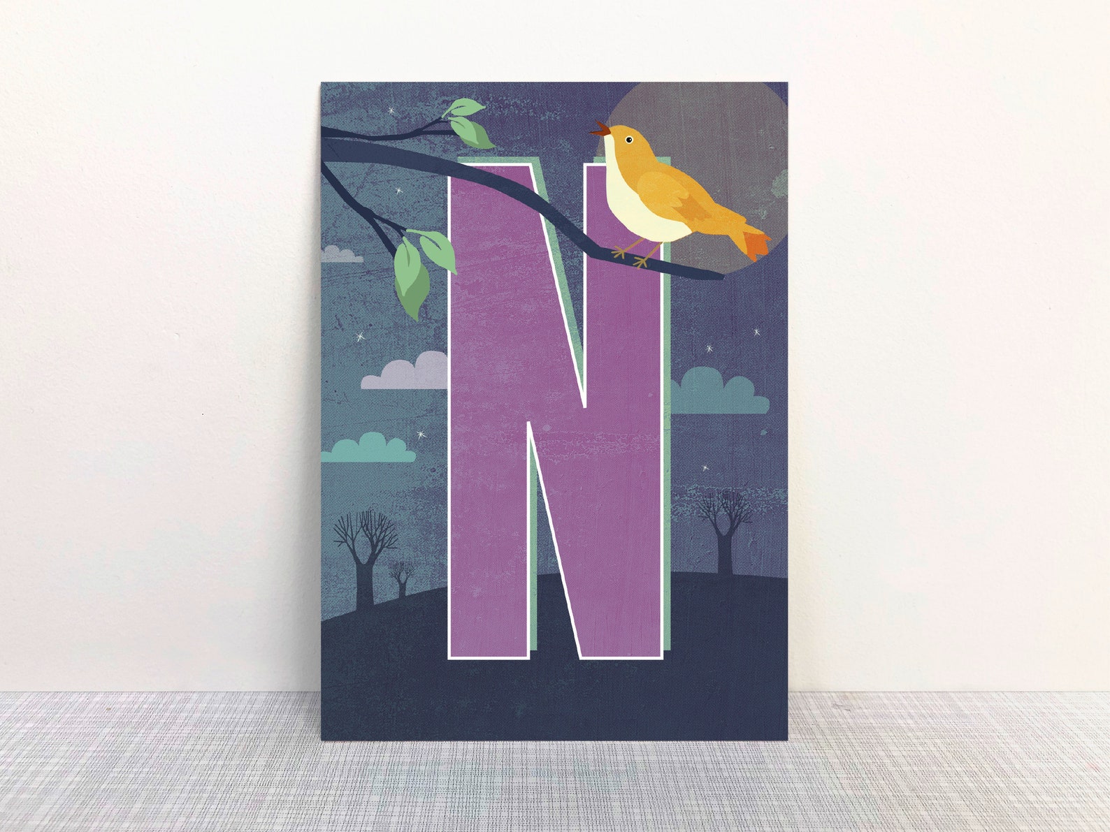 N - Buchstaben Postkarte - MONIMARI