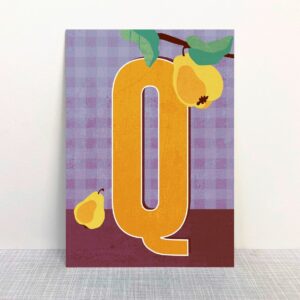 Q - Buchstaben Postkarte - MONIMARI