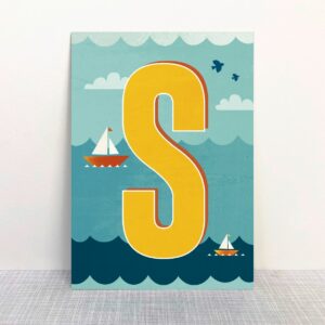 S - Buchstaben Postkarte - MONIMARI