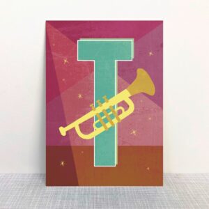 T - Buchstaben Postkarte - MONIMARI