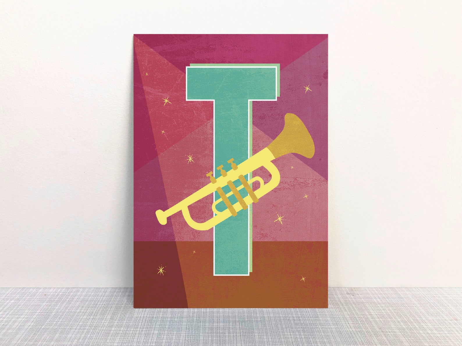 T - Buchstaben Postkarte - MONIMARI