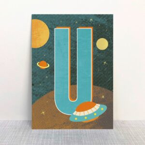 U - Buchstaben Postkarte - MONIMARI