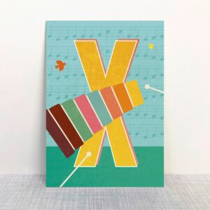 X - Buchstaben Postkarte - MONIMARI