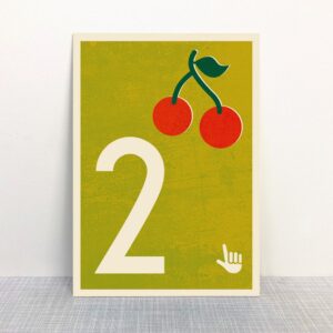 2 - Zahlen Postkarte - MONIMARI