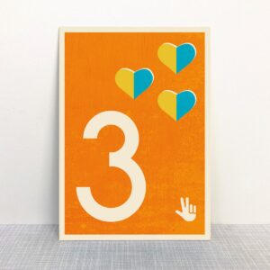 3 - Zahlen Postkarte - MONIMARI