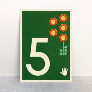 5 - Zahlen Postkarte - MONIMARI