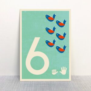 6 - Zahlen Postkarte - MONIMARI