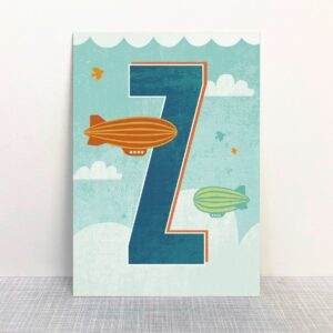 Z - Buchstaben Postkarte - MONIMARI