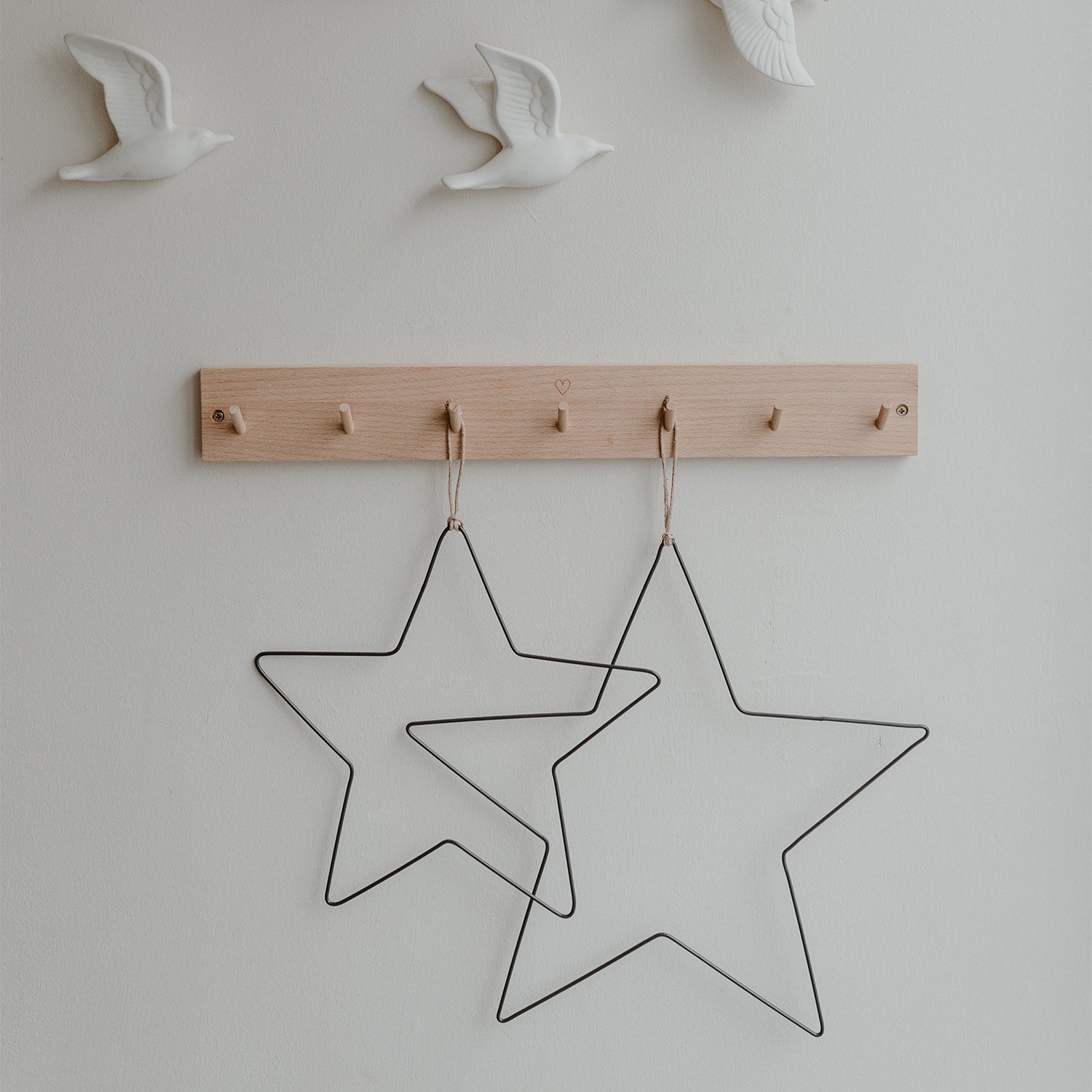 Stern - Metallkranz 2er Set - Eulenschnitt – Bild 2