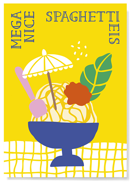 Spaghettieis - Postkarte - nobis design