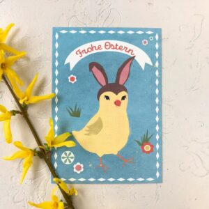 Frohe Ostern - Kükenhase - Postkarte - MONIMARI