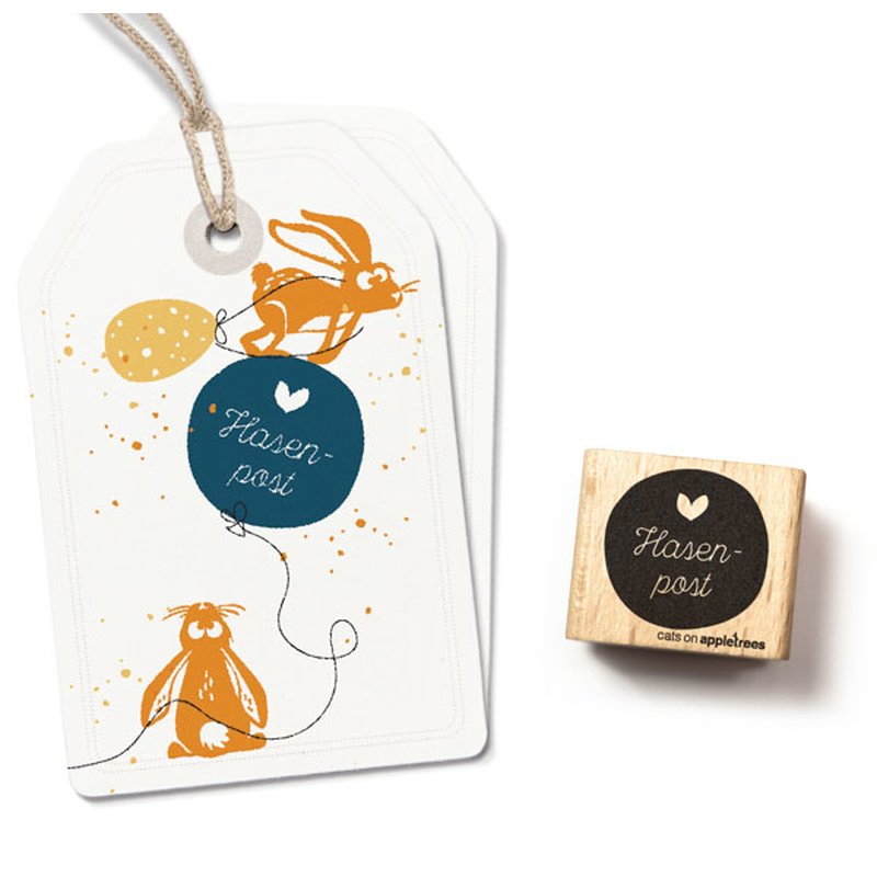 Stempel Hasenpost - cats on appletrees