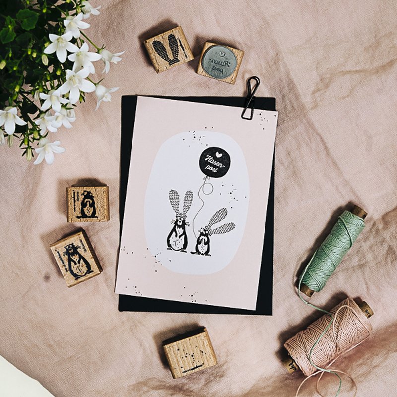 Stempel Hasenpost - cats on appletrees – Bild 1