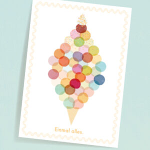 Einmal alles. Eis - Postkarte - MONIMARI