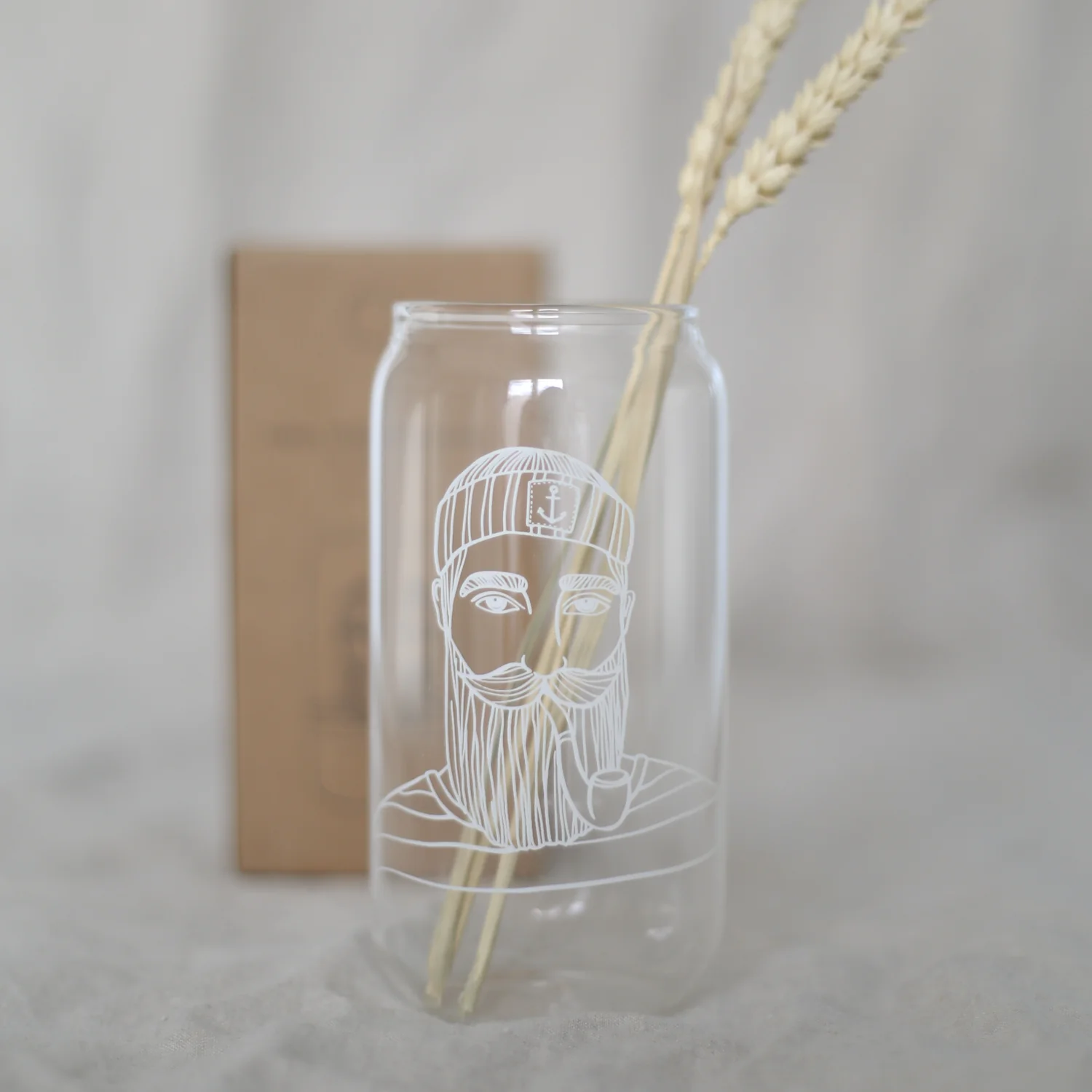 Hohes Trinkglas - Seemann - Eulenschnitt – Bild 2