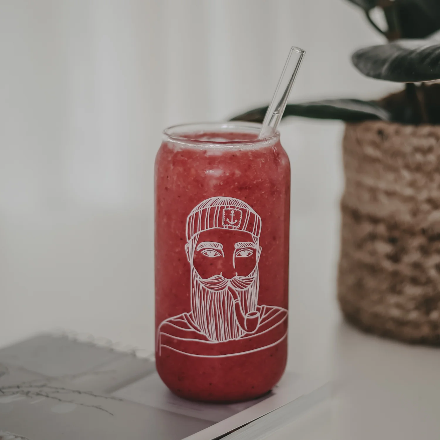 Hohes Trinkglas - Seemann - Eulenschnitt – Bild 3