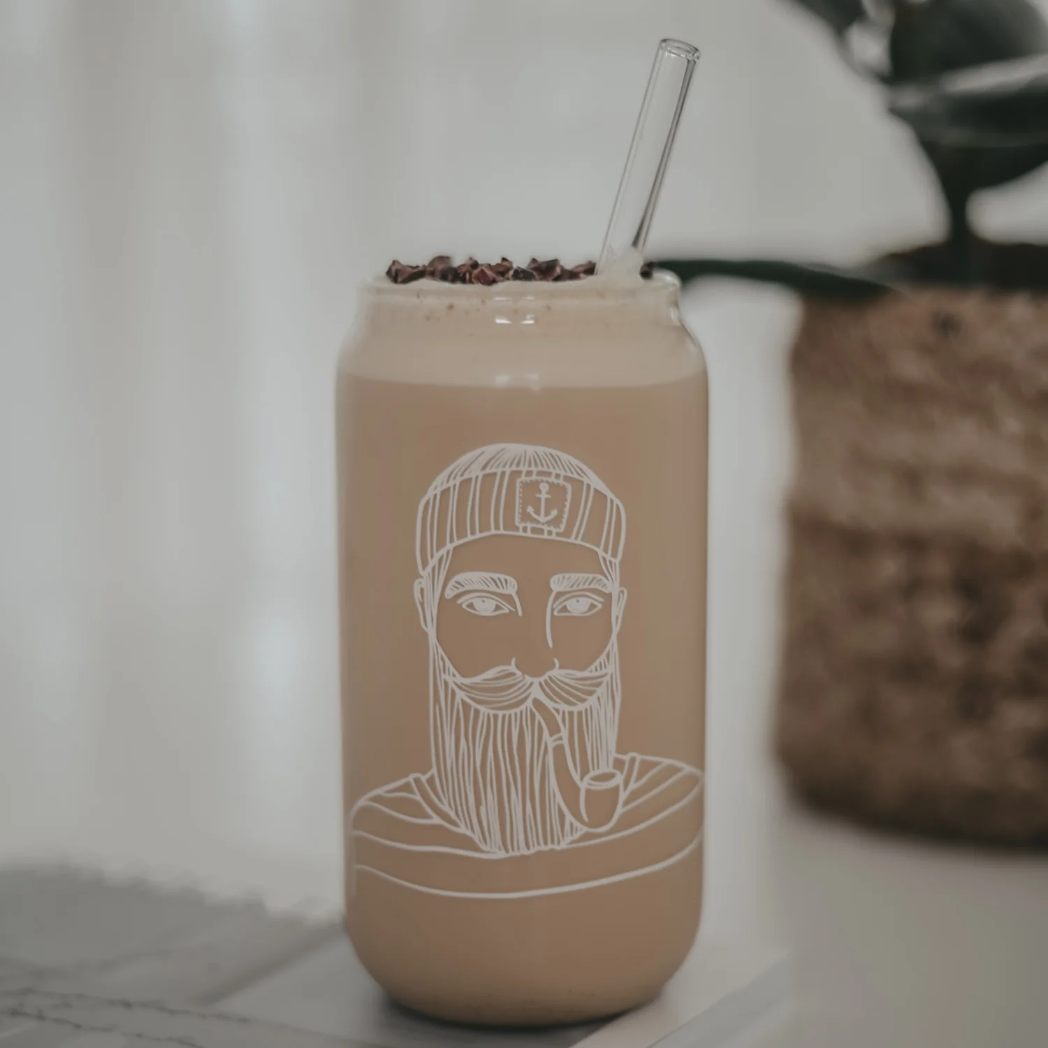 Hohes Trinkglas - Seemann - Eulenschnitt – Bild 4