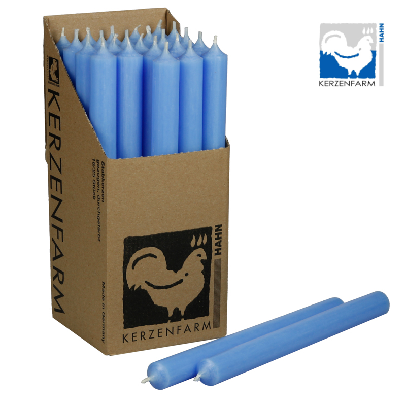 Stabkerze - Hellblau - Kerzenfarm Hahn – Bild 1