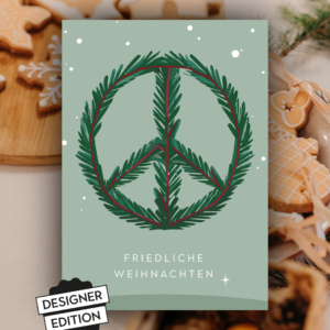 Celle Weihnachtskarte - PEACE - Friedliche Weihnachten - Allernixe