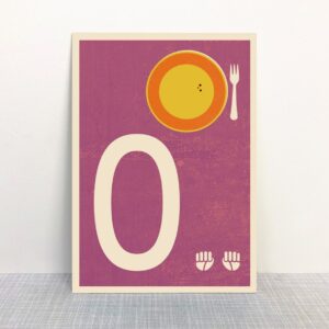 0 - Zahlen Postkarte - MONIMARI