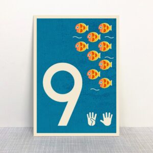 9 - Zahlen Postkarte - MONIMARI