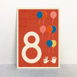 8 - Zahlen Postkarte - MONIMARI