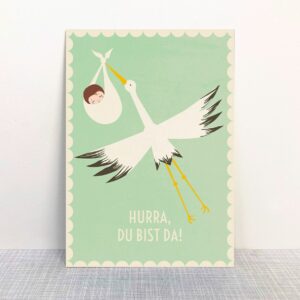 Hurra, du bist da! - Postkarte - MONIMARI