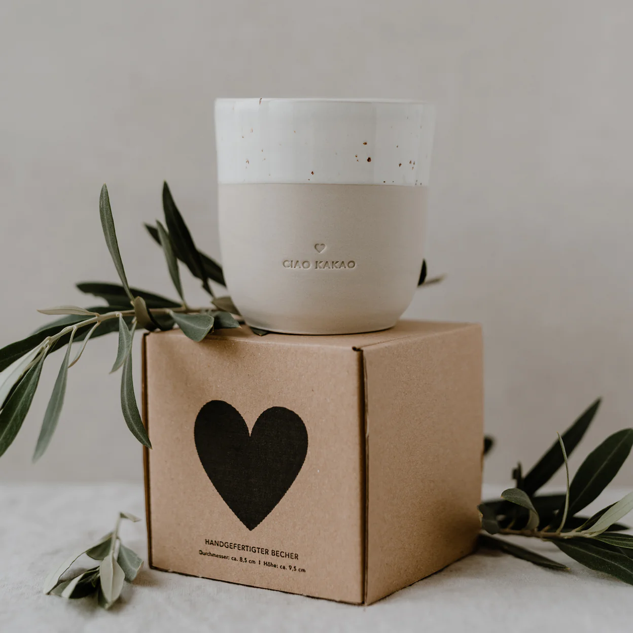 Ciao Kakao - Steingut Becher - Eulenschnitt – Bild 3