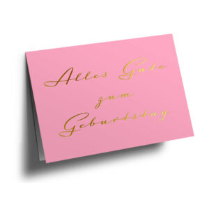 Alles Gute zum Geburtstag - Grußkarte Pink - nobis design