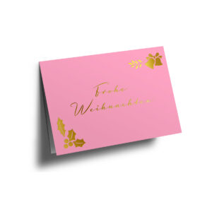 Frohe Weihnachten - Grußkarte Rosa - nobis design