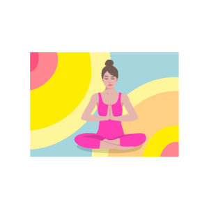 rainbow yoga - Postkarte - nobis design