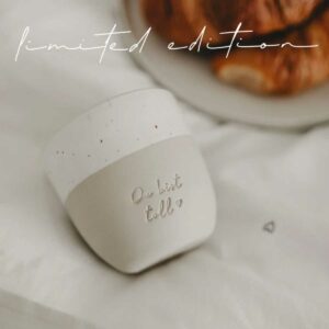 Limitierter Becher Du bist toll - Steingut Becher - Eulenschnitt