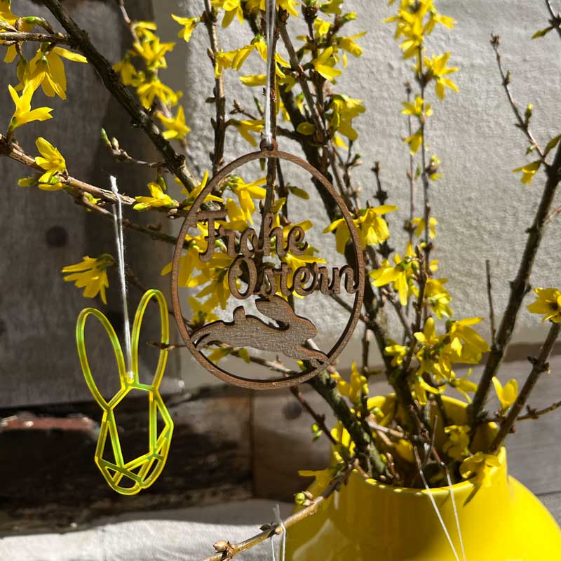 Osterhasen Anhänger-Set - Neon Acryl - Allernixe – Bild 6