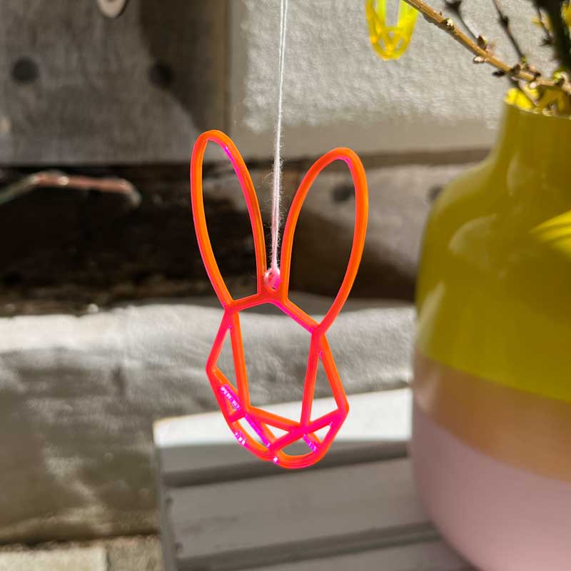 Osterhasen Anhänger-Set - Neon Acryl - Allernixe – Bild 4