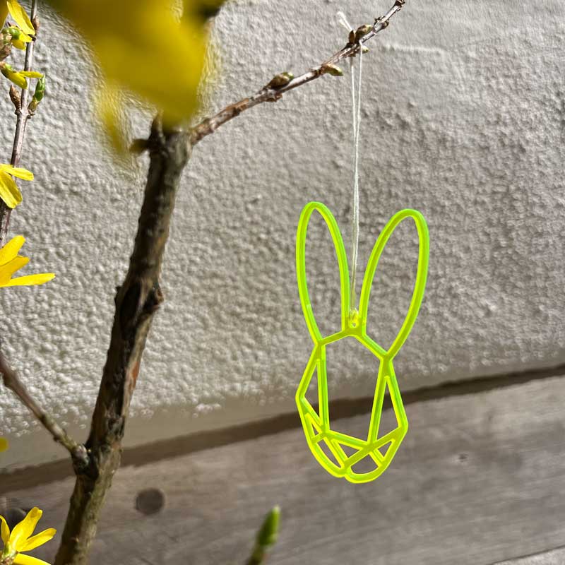 Osterhasen Anhänger-Set - Neon Acryl - Allernixe – Bild 3