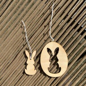 Hasen Set - Oster Holz-Anhänger - Allernixe