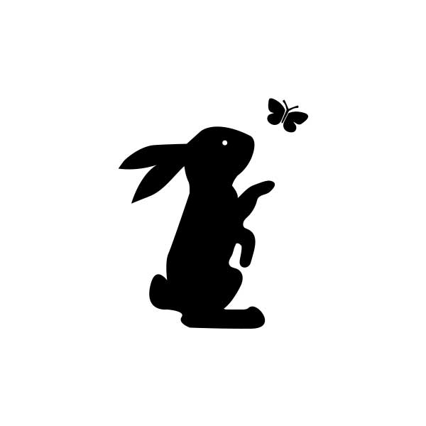 Hase mit Schmetterling - Stempel - Allernixe – Bild 2