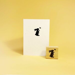 Hase mit Schmetterling - Stempel - Allernixe