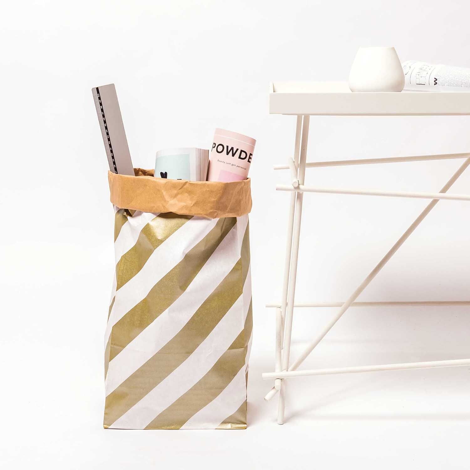 Blockbodenbeutel M Streifen 2 Stück - PAPER POETRY - Rico Design – Bild 2