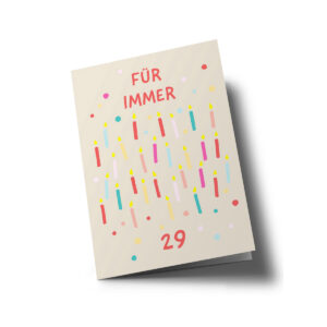 Für immer 29 - Grußkarte - nobis design
