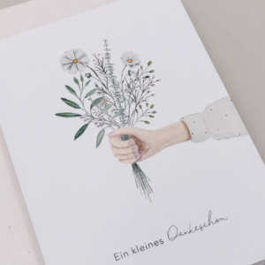 Dankesblumen - Grußkarte - Eulenschnitt